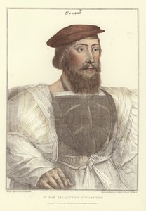 James Butler, graverad av Francesco Bartolozzi (1727-1815) (färgad gravyr) av Hans (after) Holbein the Younger