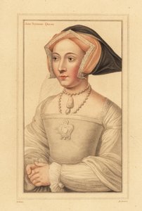 Jane Seymour, drottning av England, tredje fru till kung Henry VIII, 1812 (gravyr)