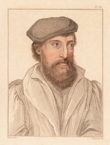 Porträtt av en okänd man, kung Henrik VIII:s hov, ca. 1532., 1812 (gravyr) av Hans (after) Holbein the Younger