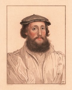 Porträtt av en okänd man, kung Henrik VIII:s hov, ca. 1532., 1812 (gravyr) av Hans (after) Holbein the Younger