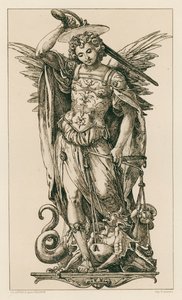 Saint Michael (gravyr) av Hans (after) Holbein the Younger