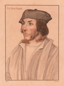 Sir Thomas Elyot, engelsk diplomat och forskare., 1812 (gravyr) av Hans (after) Holbein the Younger