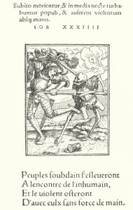 Den beväpnade riddaren (gravyr) av Hans (after) Holbein the Younger