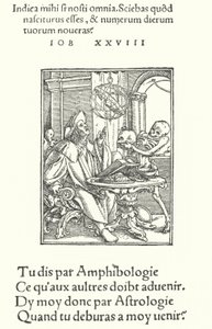 Astrologen (gravyr) av Hans (after) Holbein the Younger