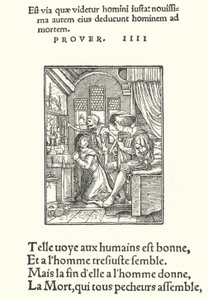 Kanoninnan eller nunnan (gravyr) av Hans (after) Holbein the Younger