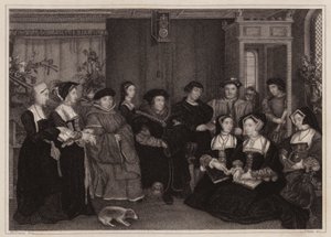 The Family of Sir Thomas More (gravyr) av Hans (after) Holbein the Younger