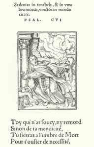 The Mendicant Friar, or Monk (gravyr) av Hans (after) Holbein the Younger