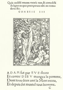 Frestelsen (gravyr) av Hans (after) Holbein the Younger