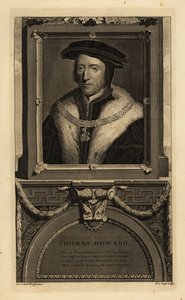 Thomas Howard, 3:e hertigen av Norfolk (1473-1554) (gravyr) av Hans (after) Holbein the Younger