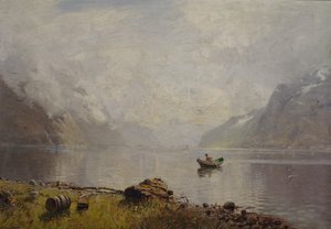Från Sognefjorden (olja på duk) av Hans Andreas Dahl