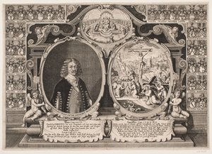 Niels Windet til Grundet och en framställning av Kristus på korset