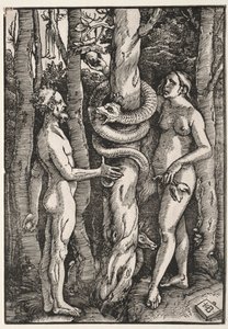 Adam och Eva, ca. 1514. av Hans Baldung