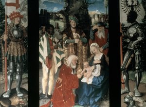 Tillbedjan av Magi, 1507 av Hans Baldung