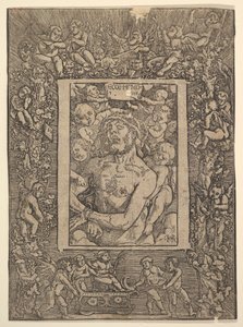 Ecce Homo med dekorativ kant som visar Bacchus triumf, 1511. av Hans Baldung