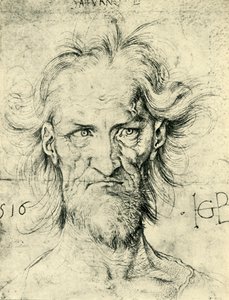 Chef för en skäggig gammal man Saturnus, 1516, 1943. av Hans Baldung