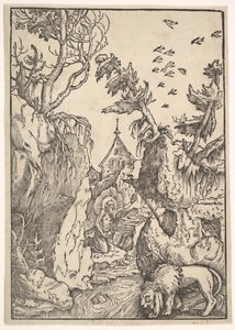 St. Hieronymus i öknen, ca. 1511. av Hans Baldung