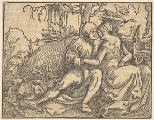 Det sjätte av tio budord, från The Toe Commandment. av Hans Baldung