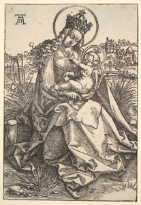 Jungfrun på gräsbanken, 1505. av Hans Baldung