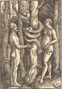Adam och Eva med ormen av Hans Baldung Grien