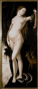 Allegorisk figur (Allegory of Prudence) av Hans Baldung Grien