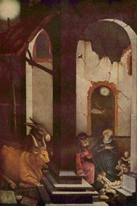 Tyska: Kristi födelse Födelsekyrkan av Hans Baldung Grien