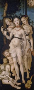 Tyska: Die Jugend (Die drei Grazien) Harmoni, eller De tre gracerna av Hans Baldung Grien