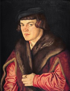 Tyska: Porträt eines Mannes Porträtt av en man av Hans Baldung Grien