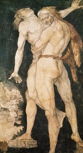 Herkules och Antaeus, ca 1530 av Hans Baldung Grien
