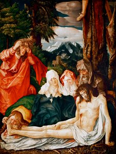 ""Lamentation sur la mort du christ"" (Klagan över Kristus) Peinture de Hans Baldung, dit Grien (Baldung Grien)(1484-1545) av Hans Baldung Grien