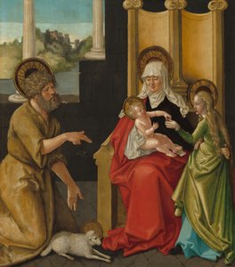 Sankta Anna med Kristusbarnet, Jungfrun och Johannes Döparen av Hans Baldung Grien