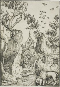 Saint Hieronymus i vildmarken av Hans Baldung Grien