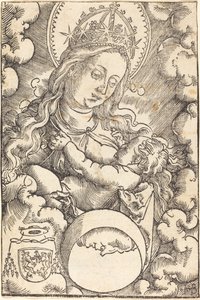 Jungfru och barn i molnen av Hans Baldung Grien