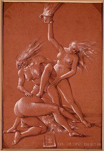 Häxor (teckning) av Hans Baldung Grien