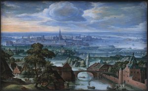 Landskap med utsikt över Antwerpen