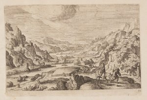 Tavel 20, från Landskap med scener ur Gamla och Nya testamentet samt Ovidius Metamorfoser av Hans Bol