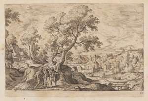 Tavel 23, från Landskap med scener ur Gamla och Nya testamentet samt Ovidius Metamorfoser av Hans Bol