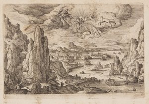 Tavel 27, från Landskap med scener ur Gamla och Nya testamentet samt Ovidius Metamorfoser av Hans Bol