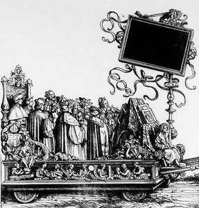 En scen från Maximilans triumfprocession, c.1516-18 av Hans Burgkmair