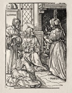 Kristus i Lasarus hus av Hans Burgkmair