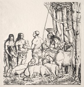 Hottentots med flock av Hans Burgkmair