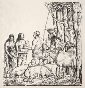Hottentots med flock. av Hans Burgkmair