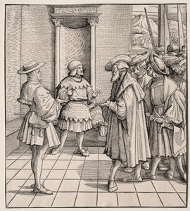 En liten mans dåliga råd till en annan, 1512-1516. av Hans Burgkmair
