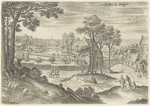 Utsikt över Ixelles Ixelles nära Bryssel (titel på objekt) Sevärdheter från Brysselområdet (serietitel)