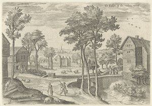 Utsikt över huvudgatan i Laeken I Laken till höger (titel på objekt) Ansikten från Brysselområdet (serietitel)