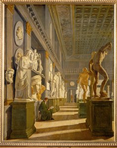 Antikvitetssalen i Charlottenborgs slott, Köpenhamn ... (målning på duk) av Hans Ditlev Christian Martens Kiel