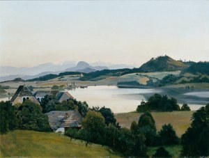 Kärntens landskap (Kraigersjön med Ulrichsberg) av Hans Frank