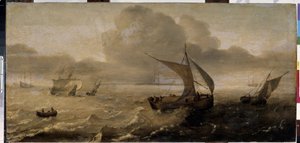 ""La tempete en mer"" (stormigt hav) Målning av Hans Goderis (1622-1642) Eremitaget från 1600-talet, Sankt Petersburg av Hans Goderis