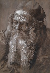 En gammal man i åldern 93 St Jerome, sent 1500-tal av Hans Hoffmann