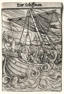Dödsdansen: Sjömannen, ca. 1526. av Hans Holbein