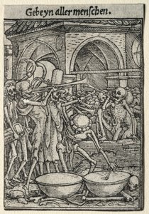 Dödsdansen: Dödens trumpetare av Hans Holbein